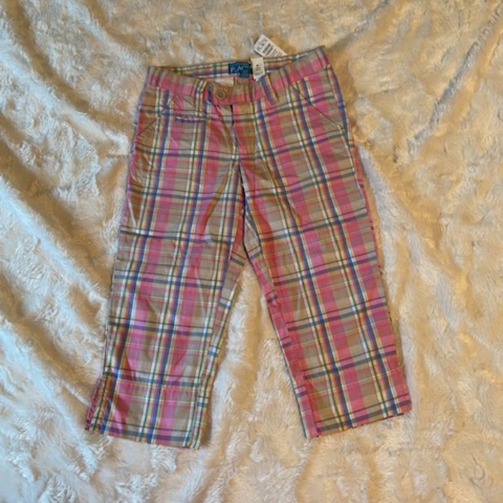 2/$30 Children's Place Plaid Capri Pants NWT